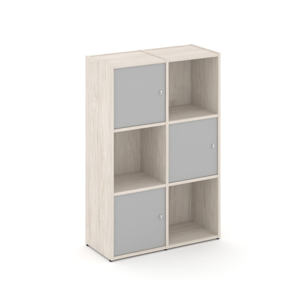 Стеллаж Locker Plus LK.K-002 798x350x1203 (Денвер Светлый | Серый)