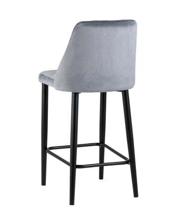 Стул полубарный Диего велюр серый (Стул полубарный Диего серый)