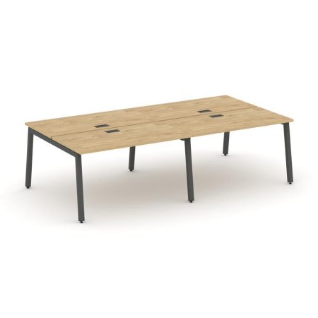 Рабочая станция 2-х сторонняя SN-5A.DRS-054 (3160х1632х750) (Тиквуд Светлый/Металл Антрацит)