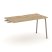 Стол приставка к опорным тумбам ES.SPR-3-VK (1380х730х750) (Тиквуд Светлый/Металл Латте)