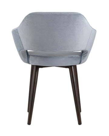 Стул с подлокотниками Саймон велюр серый (Стул Саймон серый)