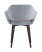 Стул с подлокотниками Саймон велюр серый (Стул Саймон серый)