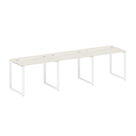 Рабочая станция Metal System Style БО.СМ-3.1 3000x720x750 (Дуб Наварра/Белый металл)