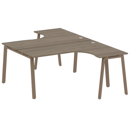 Рабочая станция криволинейная Metal System Style БА.РАС-СА-2.4 1600x2435x750 (Вяз/Мокко металл)