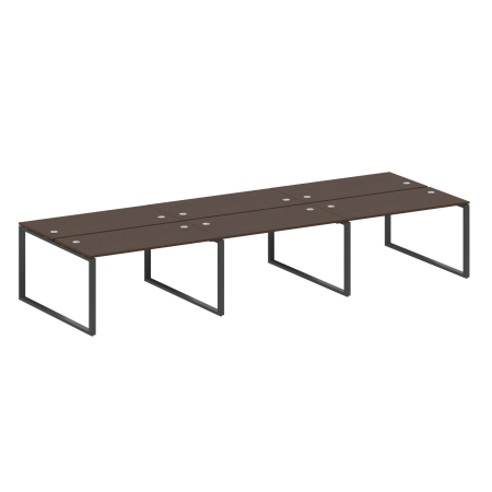 Рабочая станция Metal System Style БО.СМ-6.3 4200x1475x750 (Венге Цаво/Антрацит металл)