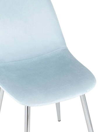 Стул Валенсия велюр пыльно-голубой хромированные ножки (Стул Валенсия пыльно-голубой)