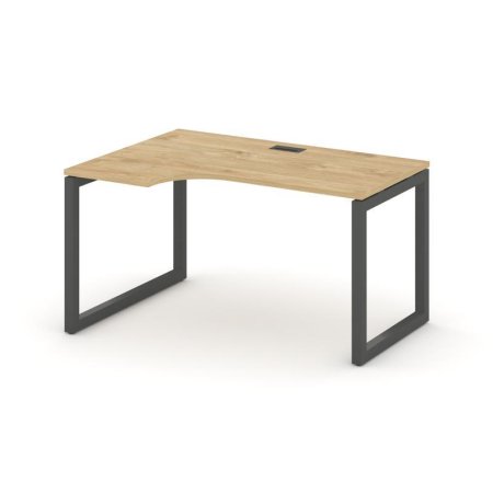 Стол рабочий эргономичный SN-5O.SPA-001(L) (1380х600/980х750) (Тиквуд Светлый/Металл Антрацит)