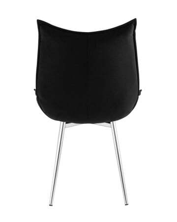 Стул Осло велюр черный ножки хромированные (Стул Осло черный)