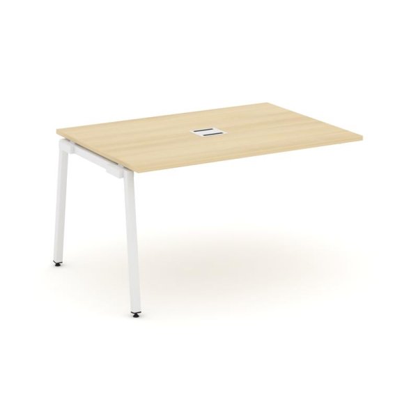 Проходной наборный элемент переговорного стола SN-4A.NSPRG-003 (1380х980х750) (Акация Лорка/Металл Белый)