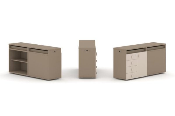 Тумба двойная + топ ES.NB.2T-4 (1500х410х750) (Латте/Капучино)