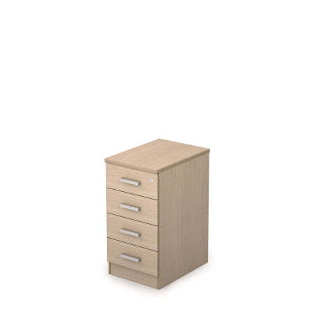 2ТЗ.002.2 Тумба приставная с топом, замок 550x394x750 (Дуб)
