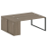 Рабочая станция с шкафом-купе на О-образном м/к Metal System Style БО.РС-СШК-1.4 Т 2010x1475x750 (Дуб наварра/Серый металл)