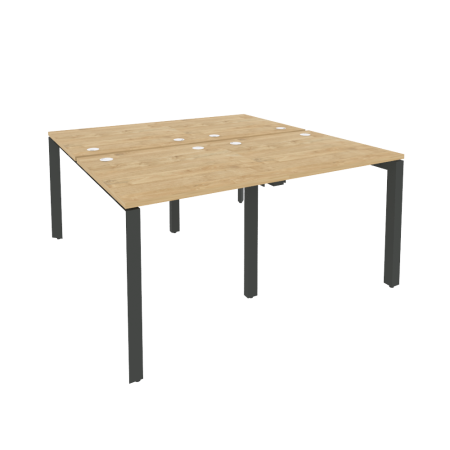 Рабочая станция на П-образном м/к Onix O.MP-D.RS-4.0.8 1560x1635x750 (Тиквуд Светлый/Черный металл)