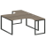 Рабочая станция криволинейная Metal System Style БО.РАС-СА-2.4 1600x2435x750 (Дуб Наварра/Серый металл)