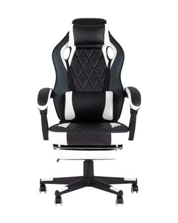 Кресло игровое TopChairs Virage черно-белое (Геймерское кресло Virage черно-белый) Кресло игровое TopChairs Virage черно-белое (Геймерское кресло Virage черно-белый)
