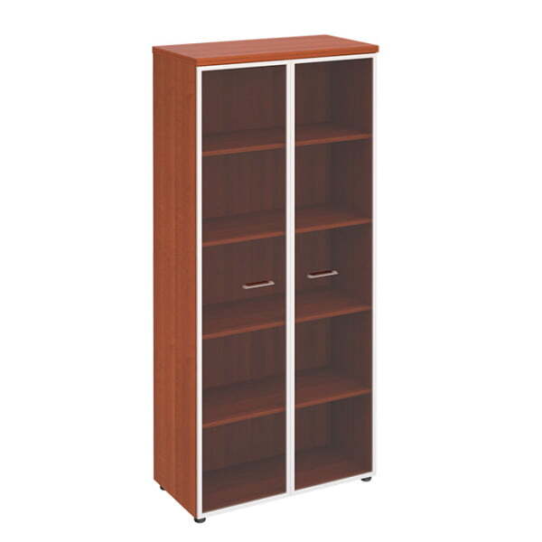 Шкаф для документов со стеклянными прозрачными дверьми в рамке Патриот ПТ 780 900x460x1970 (Миланский орех) Шкаф для документов со стеклянными прозрачными дверьми в рамке Патриот ПТ 780 900x460x1970 (Миланский орех)