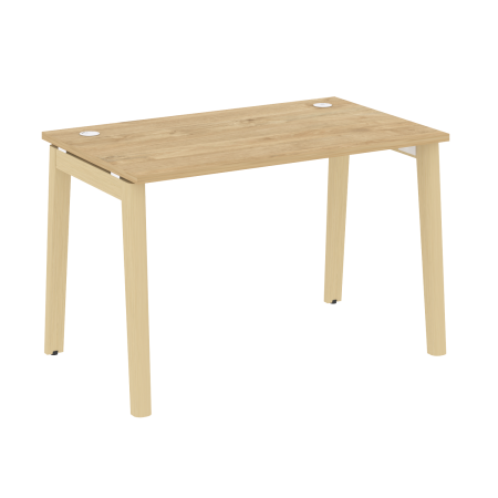 Стол рабочий на деревянных опорах Onix Wood OW.SP-2.7 1180x720x750 (Тиквуд Светлый/Дуб Светлый)