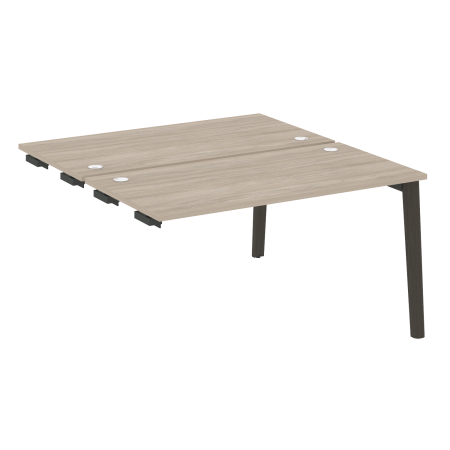 Стол-приставка двойной на деревянных опорах Onix Wood OW.D.SPR-3.7 1380x1475x750 (Дуб Аттик/Дуб Темный)