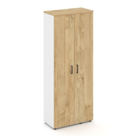 Гардероб широкий неглубокий SN.GB-003 (796х400х1982) (Белый/Тиквуд Светлый)