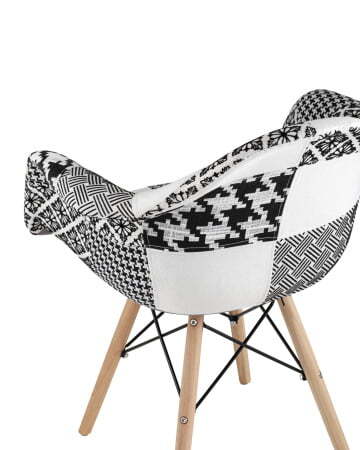 Кресло DSW пэчворк черно-белое (Стул-кресло DSW черно-белый)