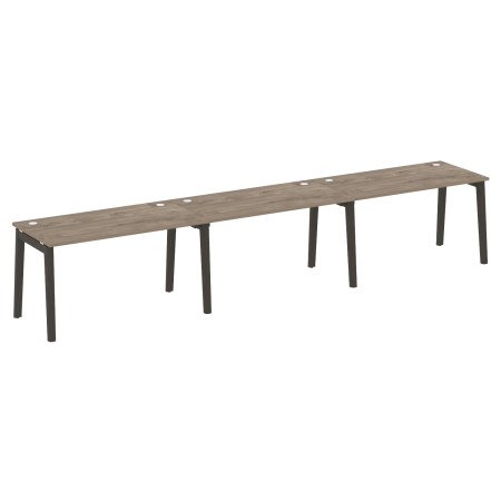 Рабочая станция на деревянных опорах Onix Wood OW.RS-3.3.7 4140x720x750 (Тиквуд Темный/Дуб Темный)