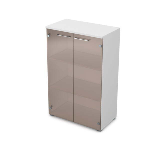 Шкаф средний со стеклом Gloss line 9НШ.017.3 800x450x1245 (Белый премиум) Шкаф средний со стеклом Gloss line 9НШ.017.3 800x450x1245 (Белый премиум)