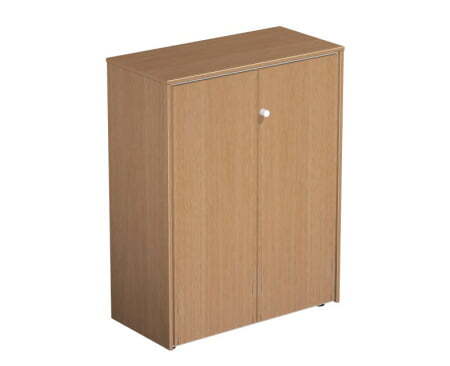 Шкаф для документов закрытый Profiquadro КВ 319 БВ 940x450x1220 (Белый премиум / Вишня скандинавская)