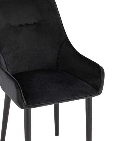 Стул Джоан велюр черный (Стул Джоан черный)