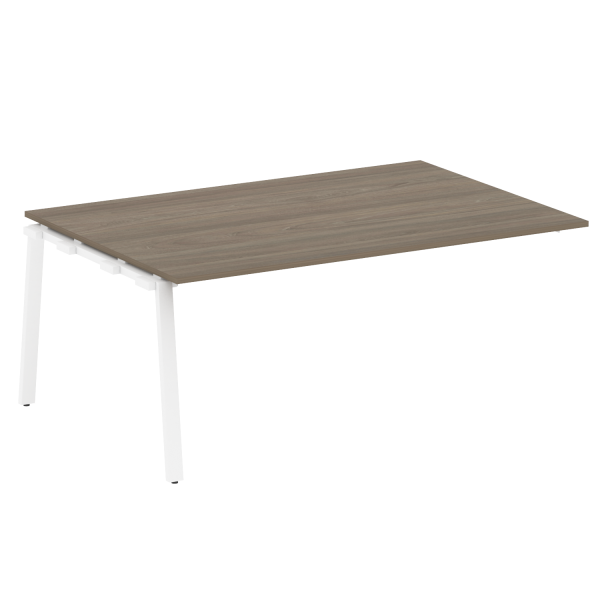 Проходной элемент стола для переговоров на А-образном м/к Metal System Style БА.ППРГ-5 1800x1235x750 (Вяз/Белый металл)