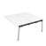 10БДСВ.274 Стол системы Бенч с вырезом, сдвоенный, на 2 рабочих места - средний (1600x1435x750) (Белый премиум/Черный металл)