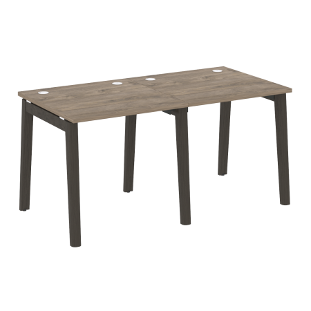 Рабочая станция на деревянных опорах Onix Wood OW.RS-2.0.8 1560x800x750 (Тиквуд Темный/Дуб Темный)