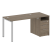 Рабочая станция с опорной тумбой Metal System Style БП.РС-СТП-1.2 1612x720x750 (Дуб Наварра/Серый металл) Рабочая станция с опорной тумбой Metal System Style БП.РС-СТП-1.2 1612x720x750 (Дуб Наварра/Серый металл)