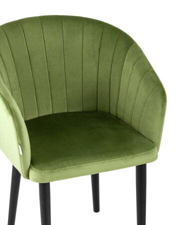 Стул с подлокотниками Нейтон велюр травяной (Стул Нейтон травяной)