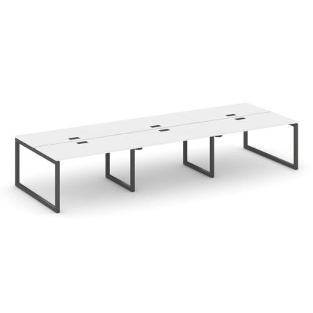 Рабочая станция 2-х сторонняя SN-5O.DRS-082 (3540х1632х750) (Белый/Металл Антрацит)
