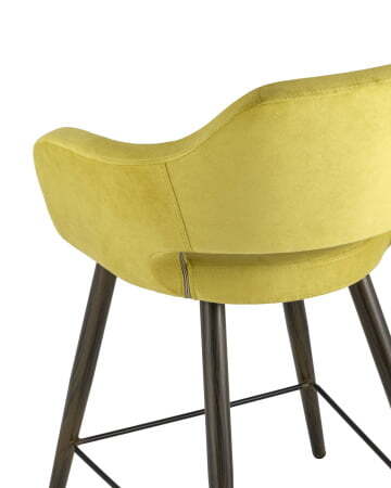 Стул полубарный Саймон велюр золотистый (Стул полубарный Саймон золотистый)