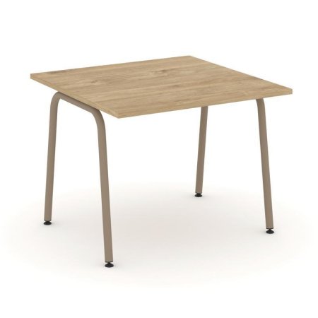 Стол переговорный ES.PRG-1.1-K (980х980х750) (Тиквуд Светлый/Металл Латте)