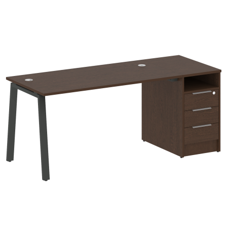 Рабочая станция Metal System Style БА.РС-СТП-1.3 1812x720x750 (Венге Цаво/Антрацит металл)