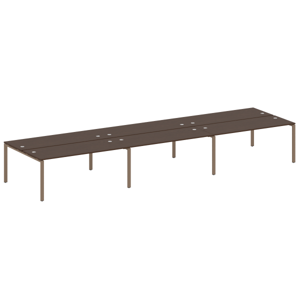 Рабочая станция на 6 раб. мест Metal System Style БП.СМ-6.5 5400x1475x750 (Венге Цаво/Мокко металл) Рабочая станция на 6 раб. мест Metal System Style БП.СМ-6.5 5400x1475x750 (Венге Цаво/Мокко металл)