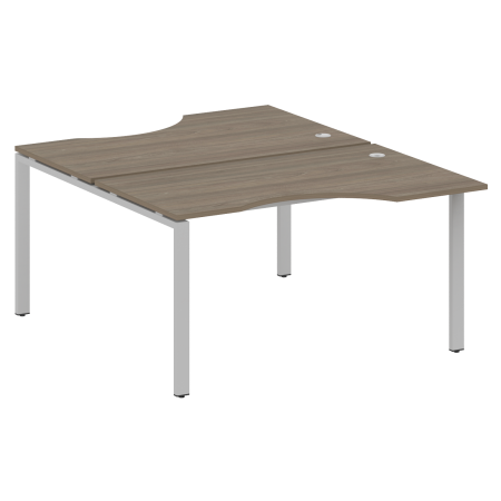 Рабочая станция криволинейная Metal System Style БП.РАС-СА-2.2 1400x1835x750 (Вяз/Серый металл)