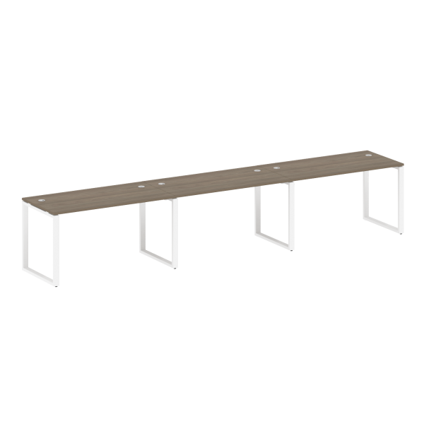Рабочая станция Metal System Style БО.СМ-3.3 4200x720x750 (Вяз/Белый металл) Рабочая станция Metal System Style БО.СМ-3.3 4200x720x750 (Вяз/Белый металл)