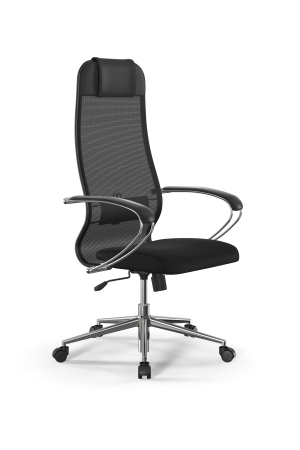 Кресло для руководителя Метта Sit 10 B1-111K - X2+UMF(X1) /Ub00/Wh00/K1cL(M09.B23.G18.W01) (Черный)