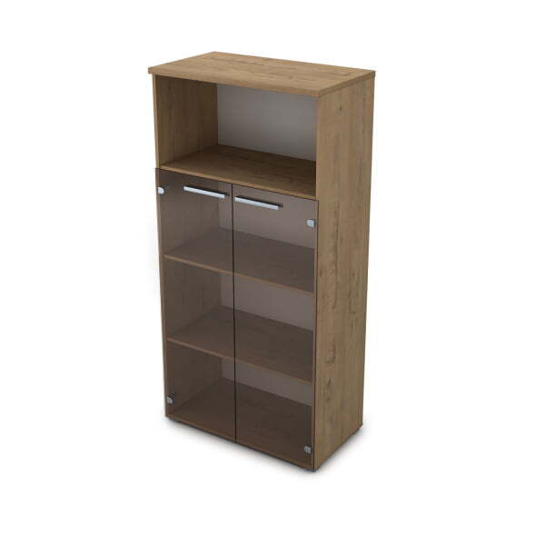 9Ш.004.5 Шкаф со стеклом и нишей (800x450x1645) (Teakwood) 9Ш.004.5 Шкаф со стеклом и нишей (800x450x1645) (Teakwood)