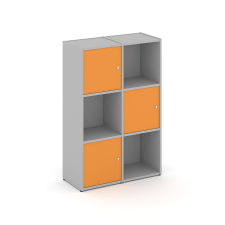 Стеллаж Locker Plus LK.K-002 798x350x1203 (Серый | Оранжевый)