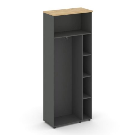 Гардероб широкий неглубокий SN.GB-003 (796х400х1982) (Антрацит/Тиквуд Светлый)