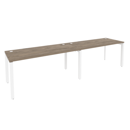 Рабочая станция на П-образном м/к Onix O.MP-RS-2.4.7 3160x720x750 (Тиквуд Темный/Белый Металл)