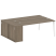 Рабочая станция с шкафом-купе на А-образном м/к Metal System Style БА.РС-СШК-1.5 Т 2210x1475x750 (Дуб наварра/Серый металл)