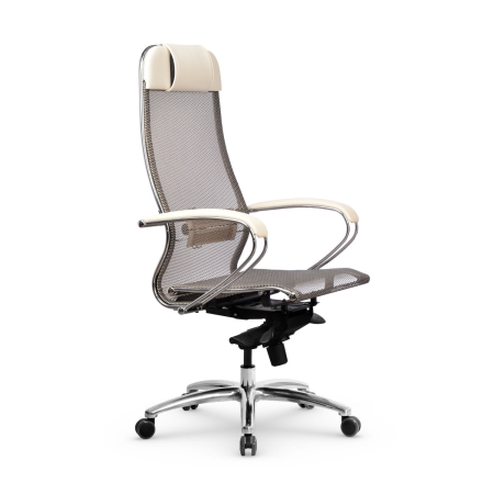Кресло для руководителя Метта Samurai S-1.04 MPES (Молочный)