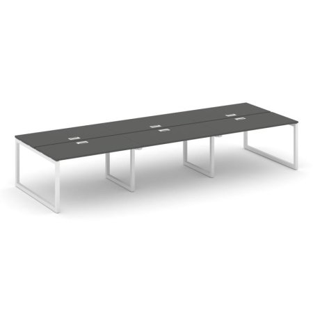 Рабочая станция 2-х сторонняя SN-5O.DRS-082 (3540х1632х750) (Антрацит/Металл Белый)