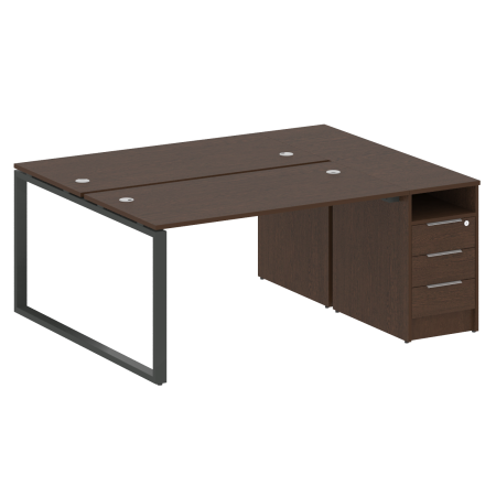 Рабочая станция Metal System Style БО.РС-СТП-2.3 1812x1475x750 (Венге Цаво/Антрацит металл)