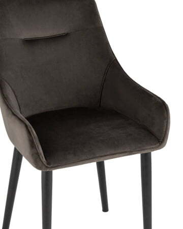 Стул Джоан велюр тёмно-коричневый (Стул Джоан темно-коричневый)